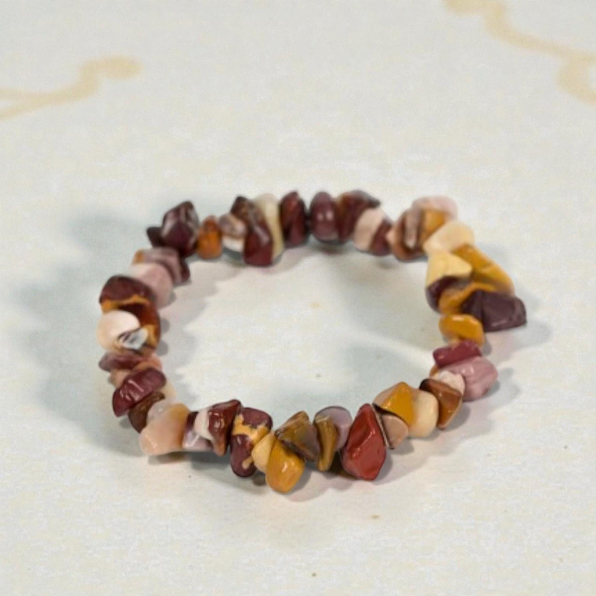 Handmade Colorful Natural Stone Healing Gravel Chipped 7 Chakra Crystal Chip Bracelet   Set 1