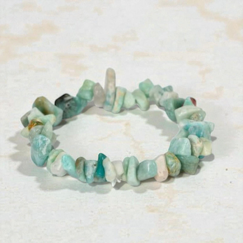Handmade Colorful Natural Stone Healing Gravel Chipped 7 Chakra Crystal Chip Bracelet   Set 2