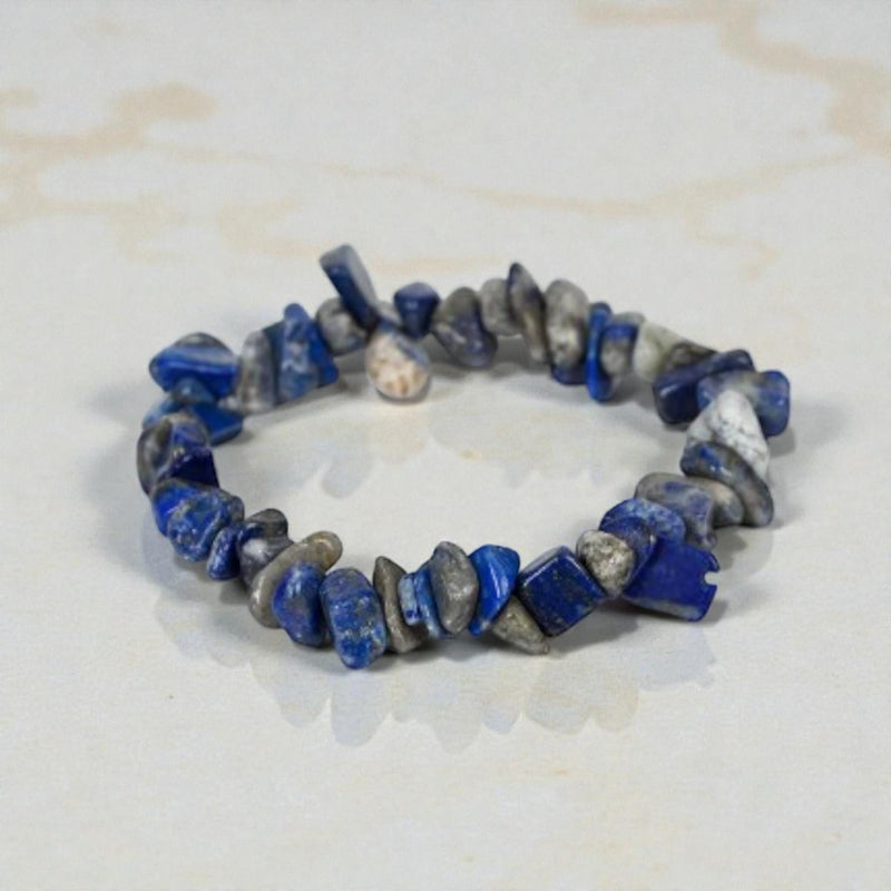 Handmade Colorful Natural Stone Healing Gravel Chipped 7 Chakra Crystal Chip Bracelet   Set 2