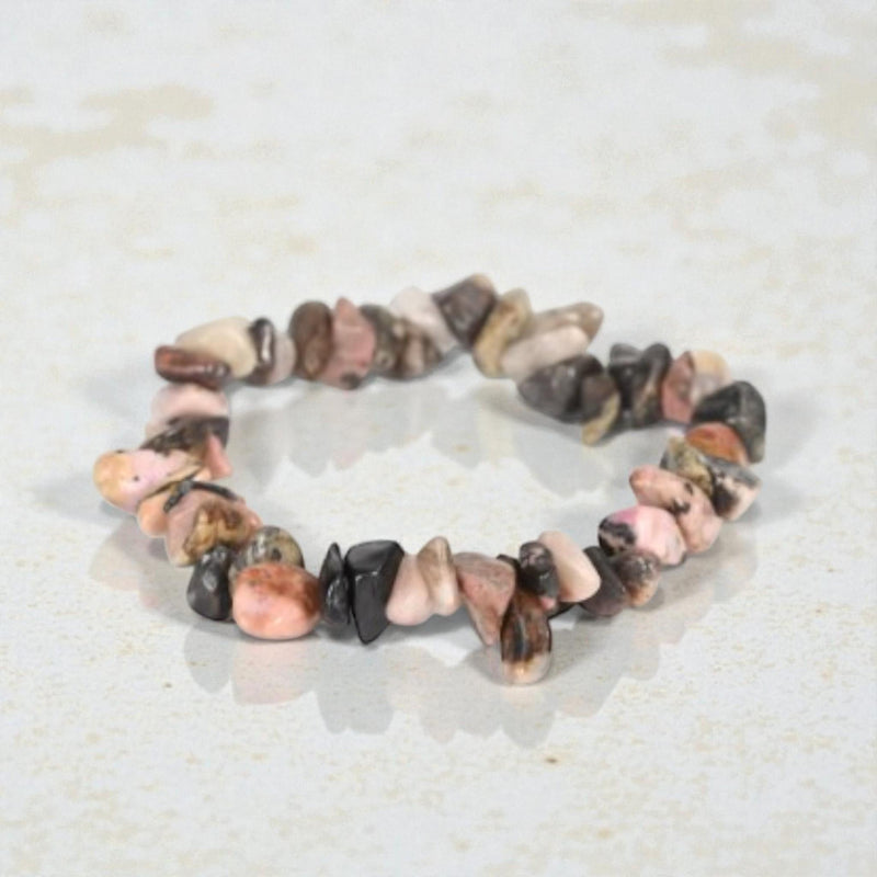 Handmade Colorful Natural Stone Healing Gravel Chipped 7 Chakra Crystal Chip Bracelet   Set 2