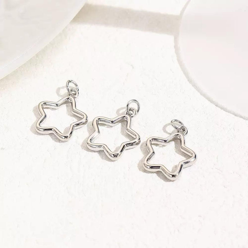 Gold & Silver Open Frame Charms | Star Heart Oval DIY Jewelry Charms