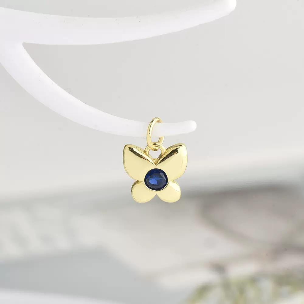 18K Gold Butterfly Charm Pendant | Dainty  Butterfly Jewelry Charm