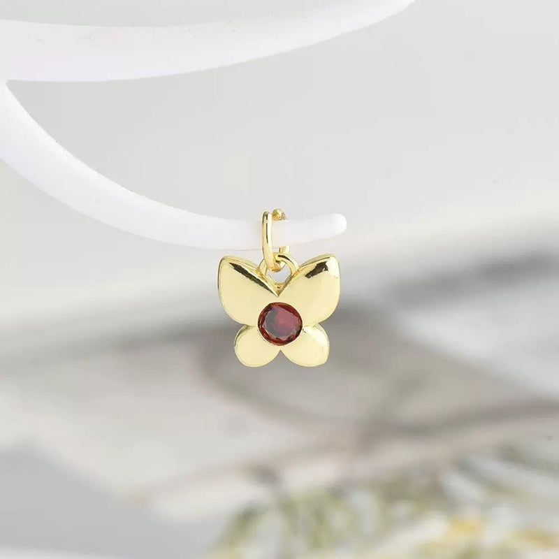 18K Gold Butterfly Charm Pendant | Dainty  Butterfly Jewelry Charm
