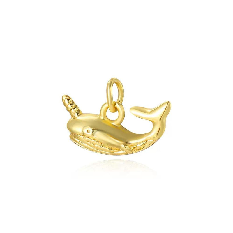 Whale Shark Charms | Gold / Silver Ocean Animal Pendants for Necklaces, Bracelets  DIY Jewelry