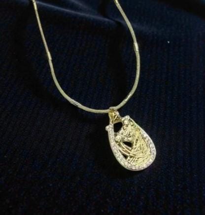 Gold Horse Pendant Necklace  Sparkling Horseshoe Charm  Western Cowgirl Jewelry  18K Gold-Plated Gift