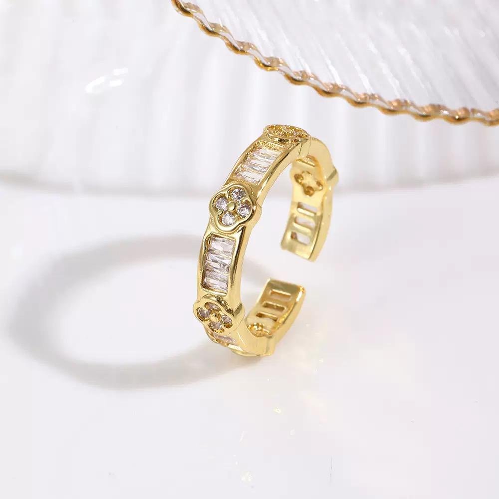Gold Plated Adjustable Charm Rings | Cute Heart Cat Fish Floral Designs | Trendy Open Rings
