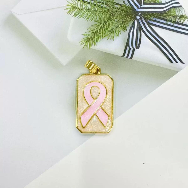 Gold Awareness Ribbon Ring | Pink & Blue Hope Adjustable Ring | Meaningful Support Jewelry