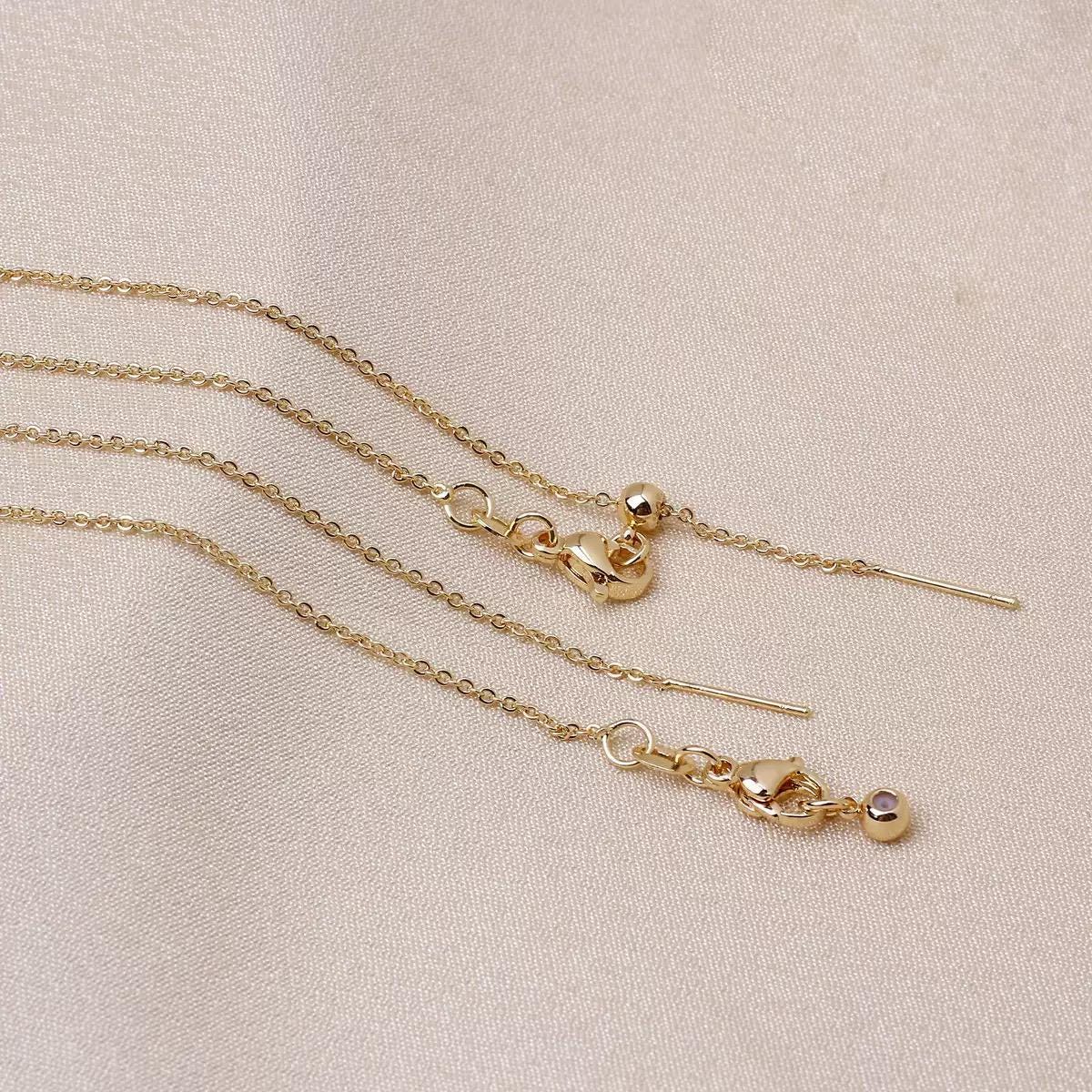 18 Inch Gold Plated 1MM Link Chain Necklace | Lobster Clasp