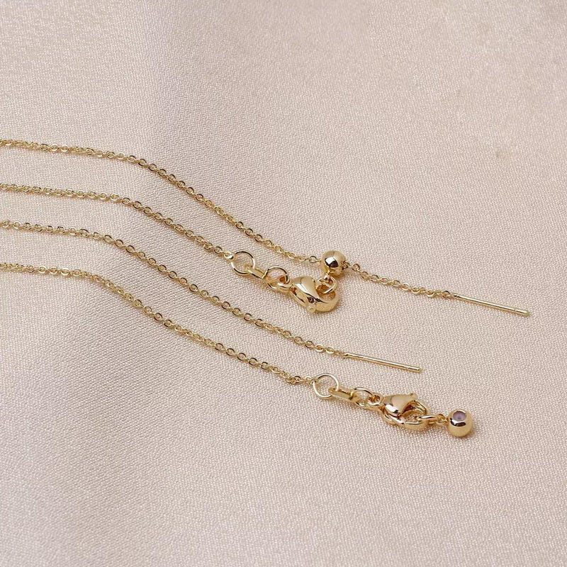 18 Inch Gold Plated 1MM Link Chain Necklace | Lobster Clasp