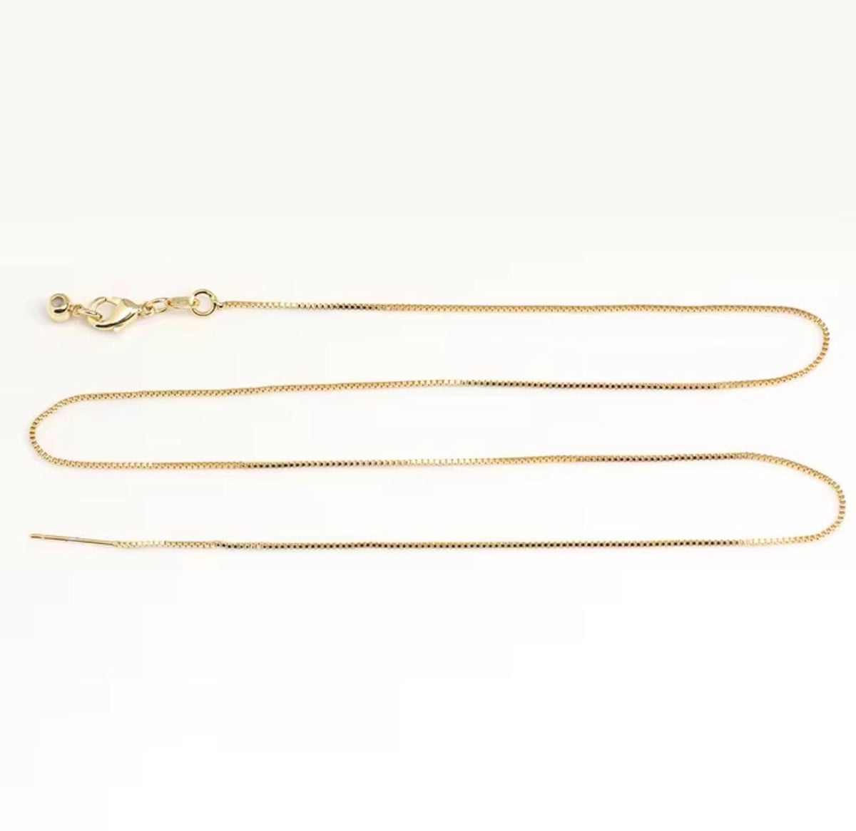 18 Inch Gold Plated 1MM Link Chain Necklace | Lobster Clasp