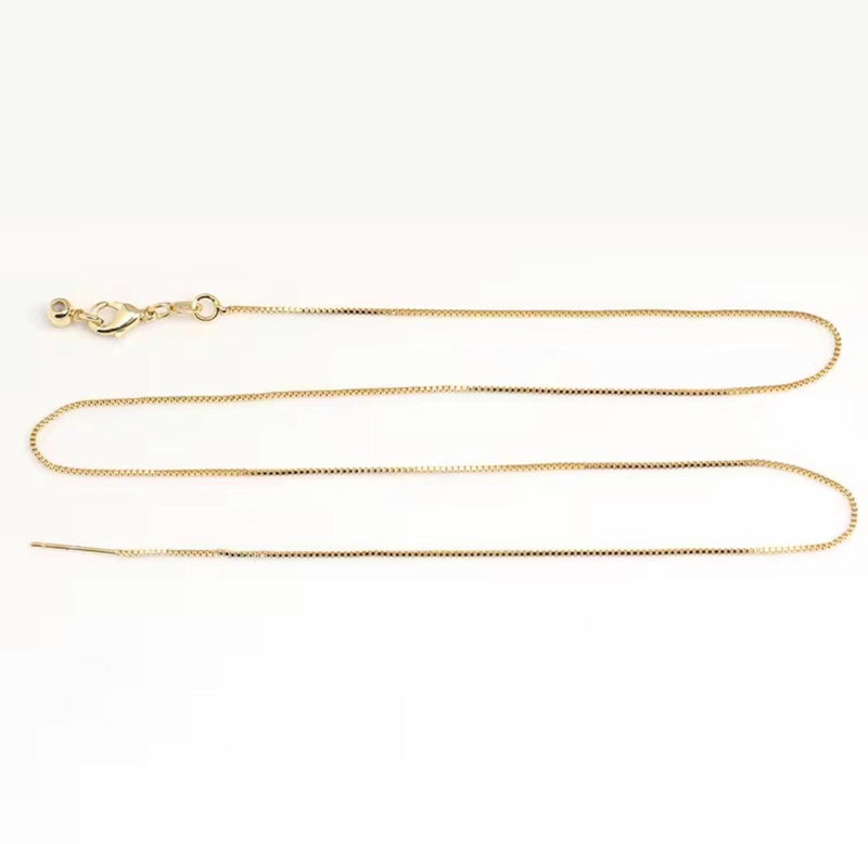 18 Inch Gold Plated 1MM Link Chain Necklace | Lobster Clasp