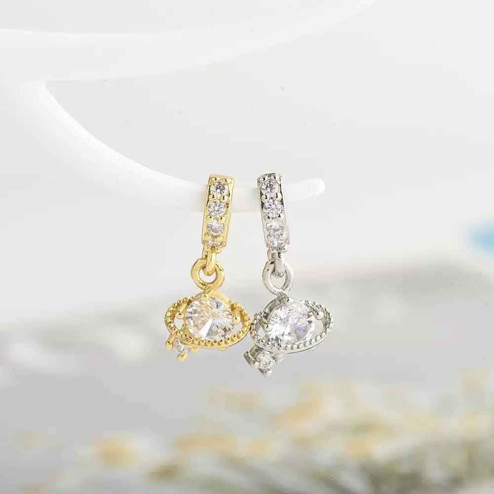 Gold & Silver Charm Set | Cross, Angel Key, Heart , Crystal Pendant Charms for Necklaces , Bracelets