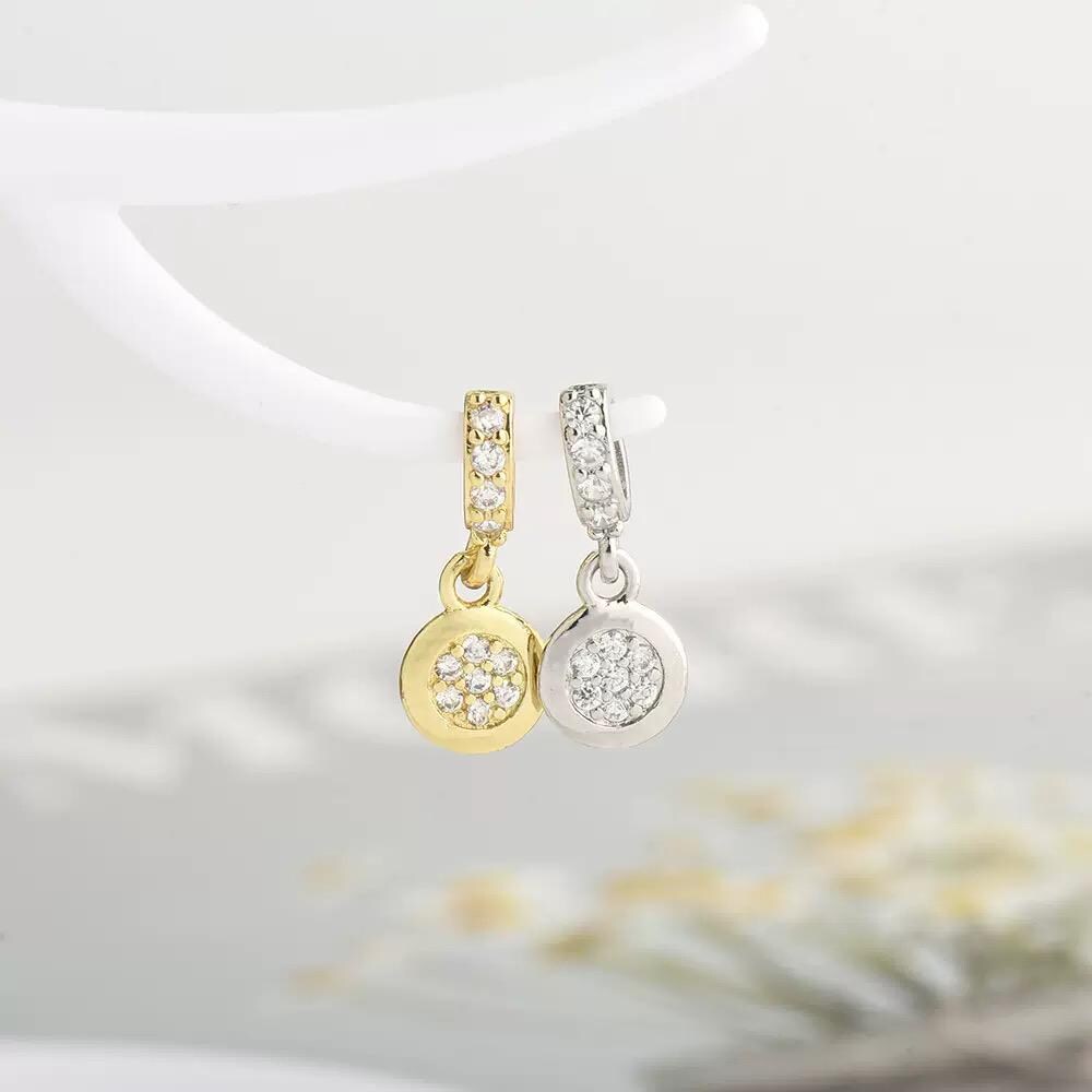 Gold & Silver Charm Set | Cross, Angel Key, Heart , Crystal Pendant Charms for Necklaces , Bracelets