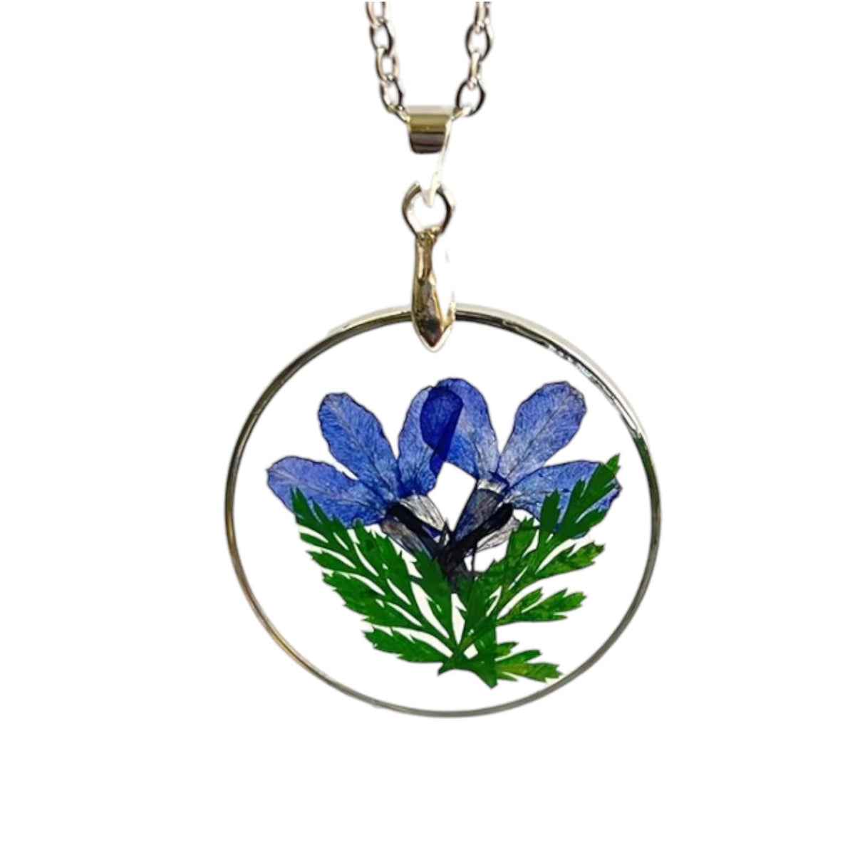 Real Pressed Flower Resin Necklace