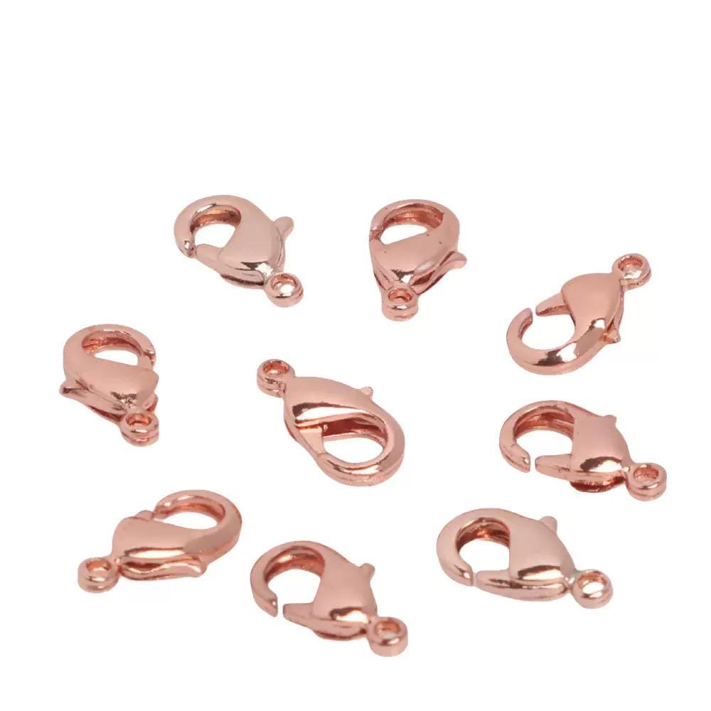 12mm Rose Gold Lobster Clasps | Jewelry Making Clasps | Necklace & Bracelet Findings