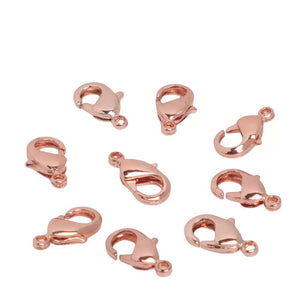 12mm Rose Gold Lobster Clasps | Jewelry Making Clasps | Necklace & Bracelet Findings