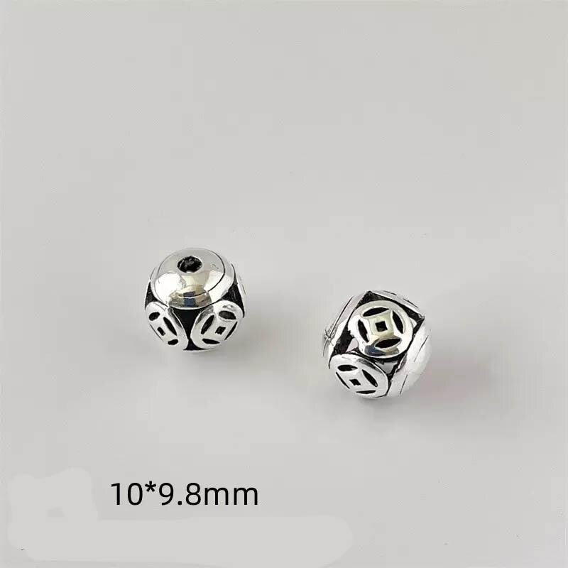 10mm Antique Silver Barrel Beads | Tribal Scroll Spacer Beads 10mm