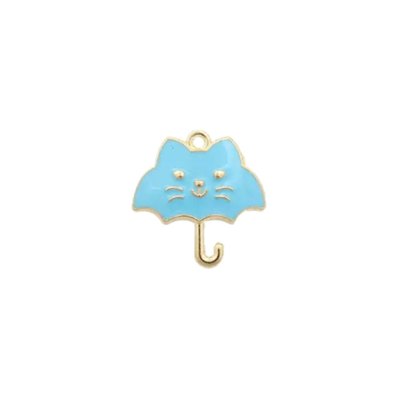 Cat Enamel Charms | Gold Tone Kitty Pendants