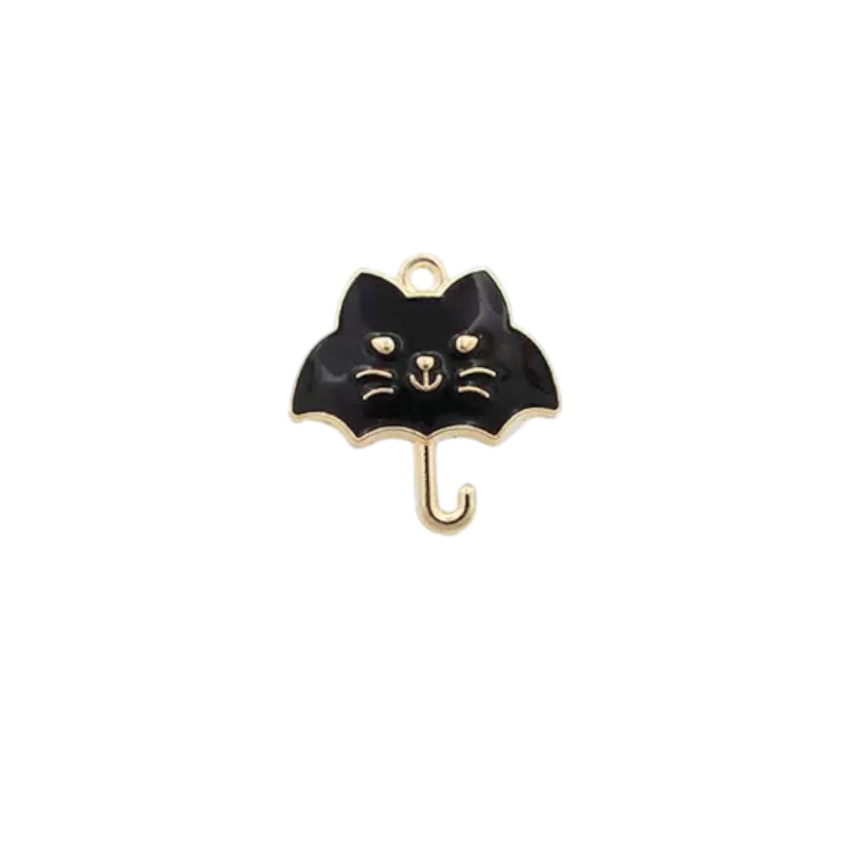 Cat Enamel Charms | Gold Tone Kitty Pendants