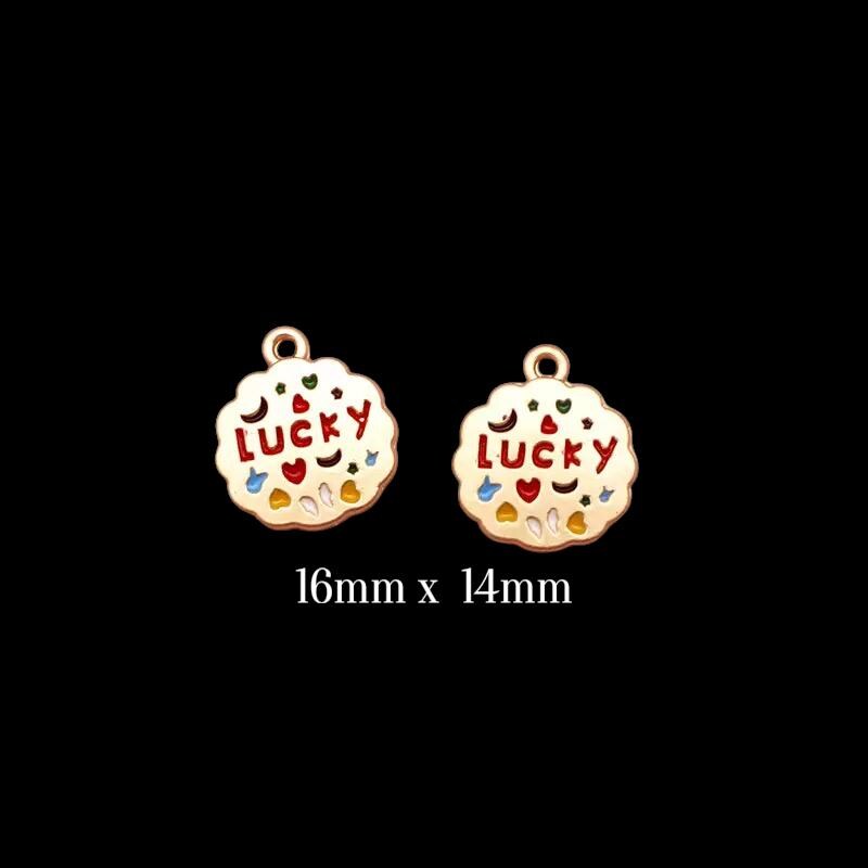Gold Plated Rainbow Charms | Happy Love Lucky Enamel Pendants