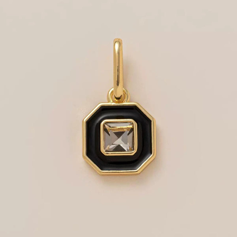 Gold Plated Charm Collection, Heart, Fish, Evil Eye - Zodiac Charms, Enamel - Stone Pendants