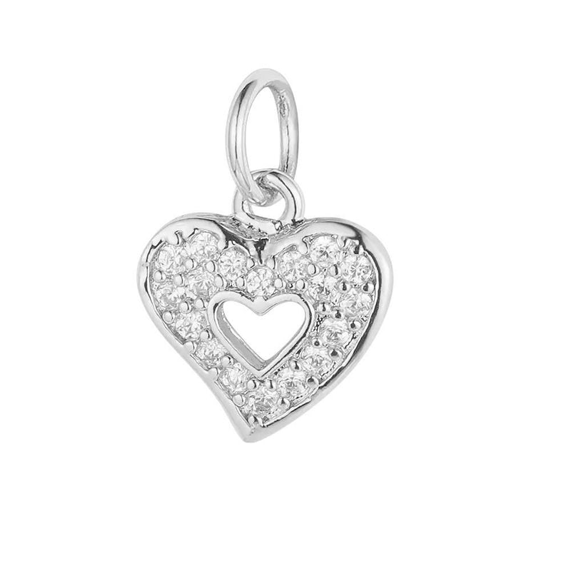 Gold Plated Heart Animal Charms, CZ Leaf Star Pet Charms,