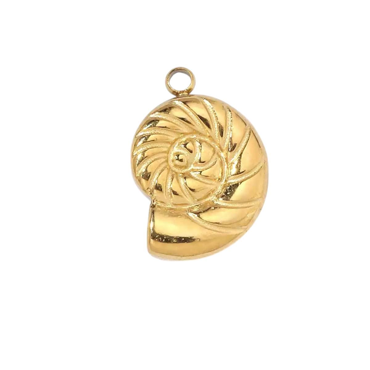 Gold Ocean & Nature Charms Collection, Starfish Turtle Dragonfly Fish Sun Pendant