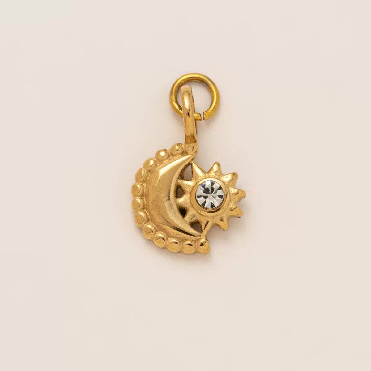 Gold Plated Symbol & Lucky Charms, Sun Moon Eye Camera Ballet Pendant Set