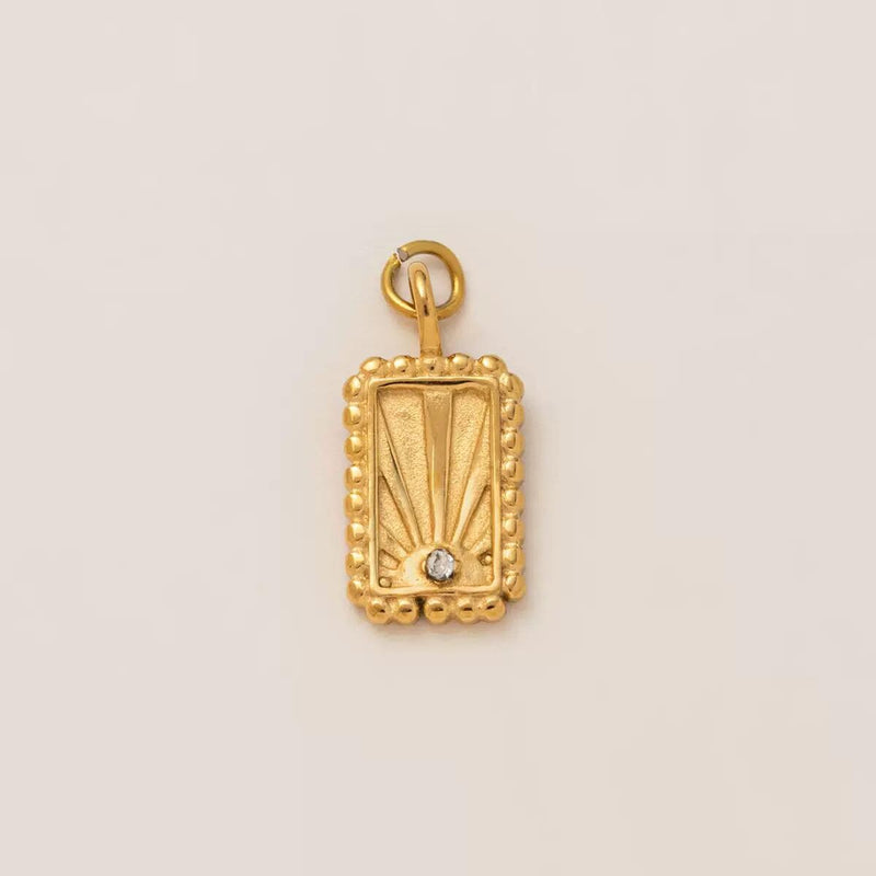 Gold Plated Symbol & Lucky Charms, Sun Moon Eye Camera Ballet Pendant Set