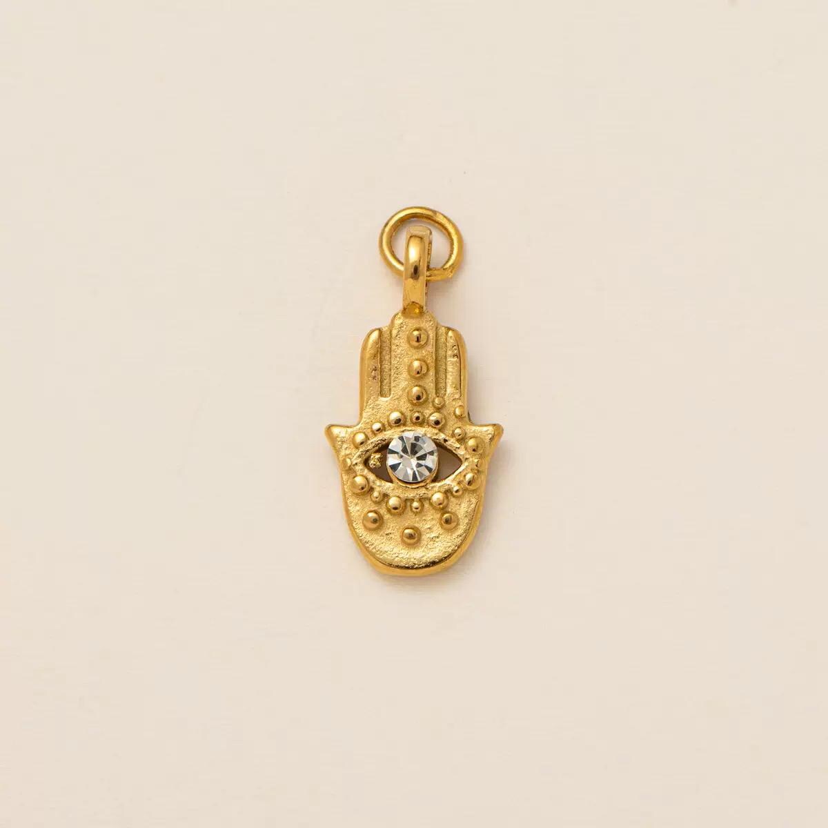 Gold Plated Symbol & Lucky Charms, Sun Moon Eye Camera Ballet Pendant Set