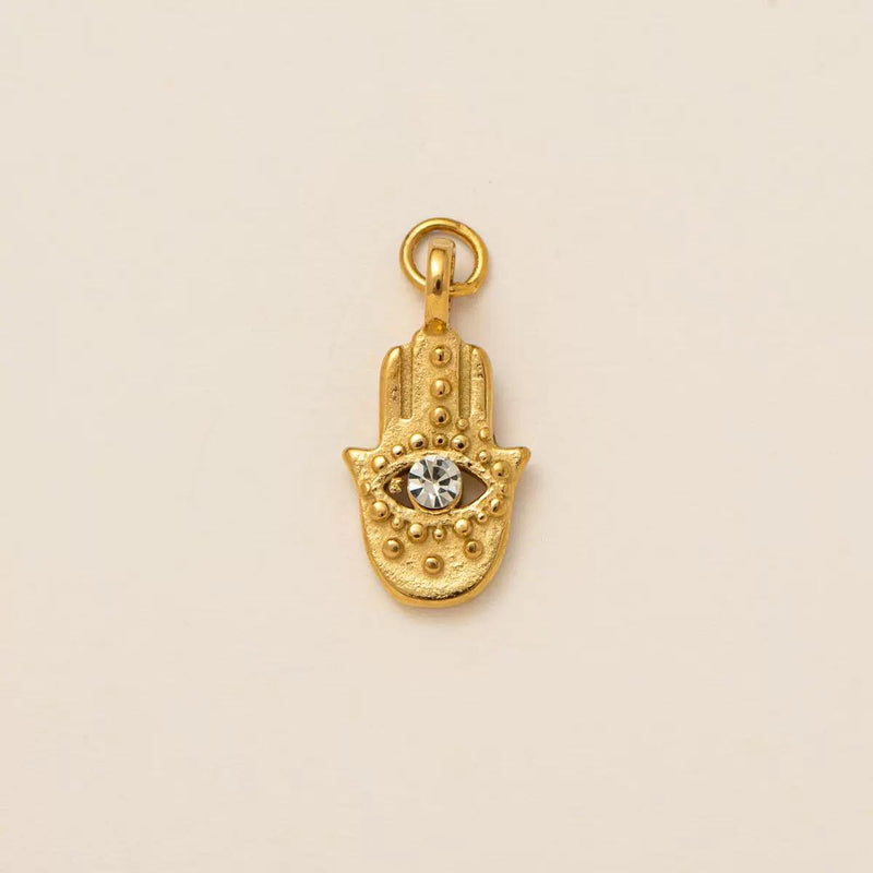 Gold Plated Symbol & Lucky Charms, Sun Moon Eye Camera Ballet Pendant Set
