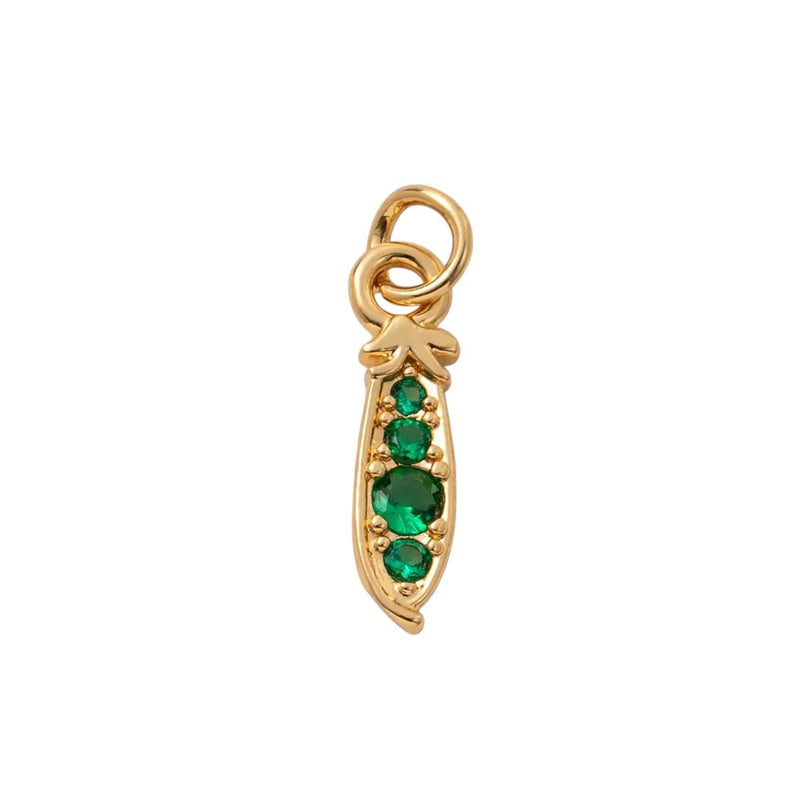 Gold Plated Enamel Flower Charms Set, Floral Pearl Fruit Heart Shoe Charms