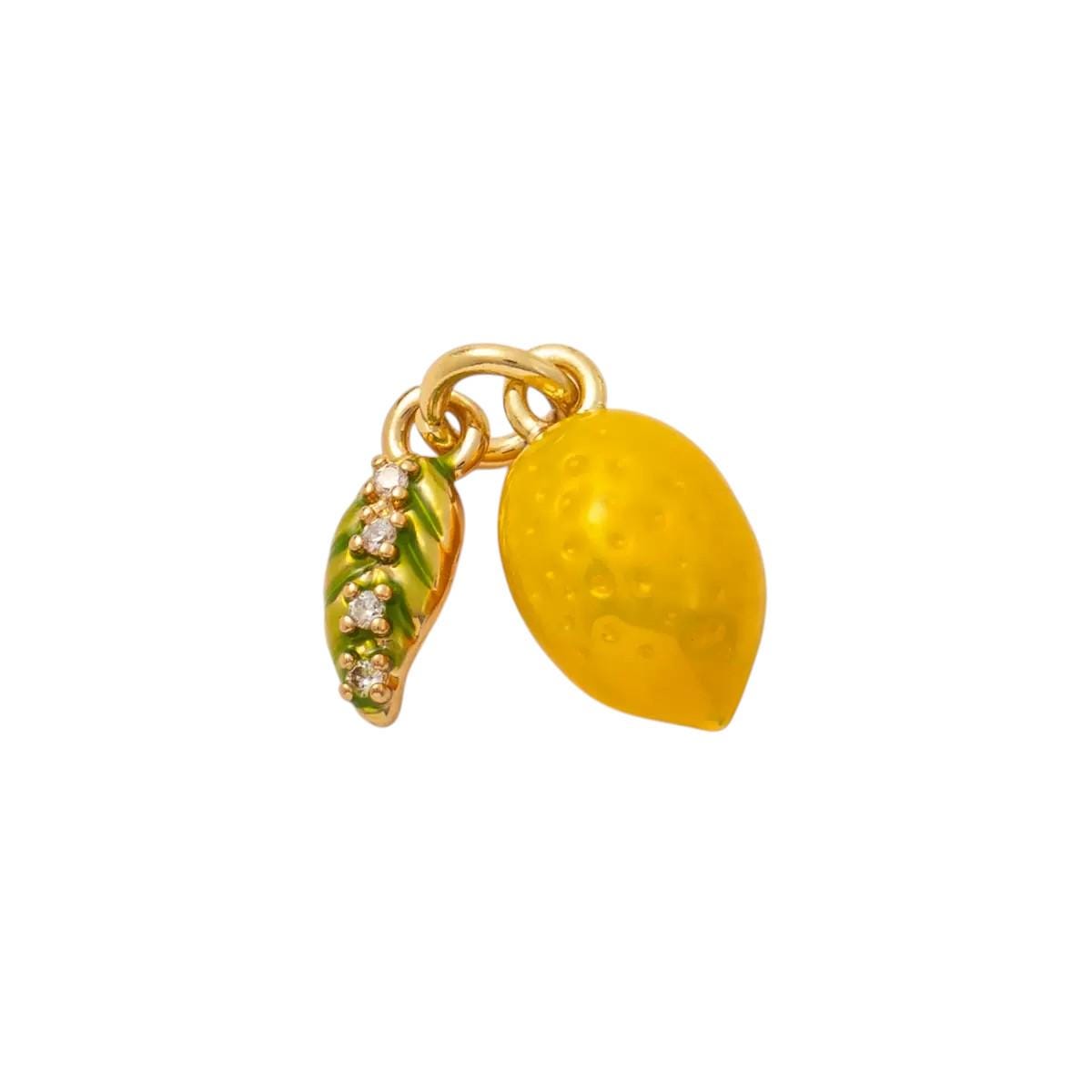 Gold Plated Enamel Flower Charms Set, Floral Pearl Fruit Heart Shoe Charms