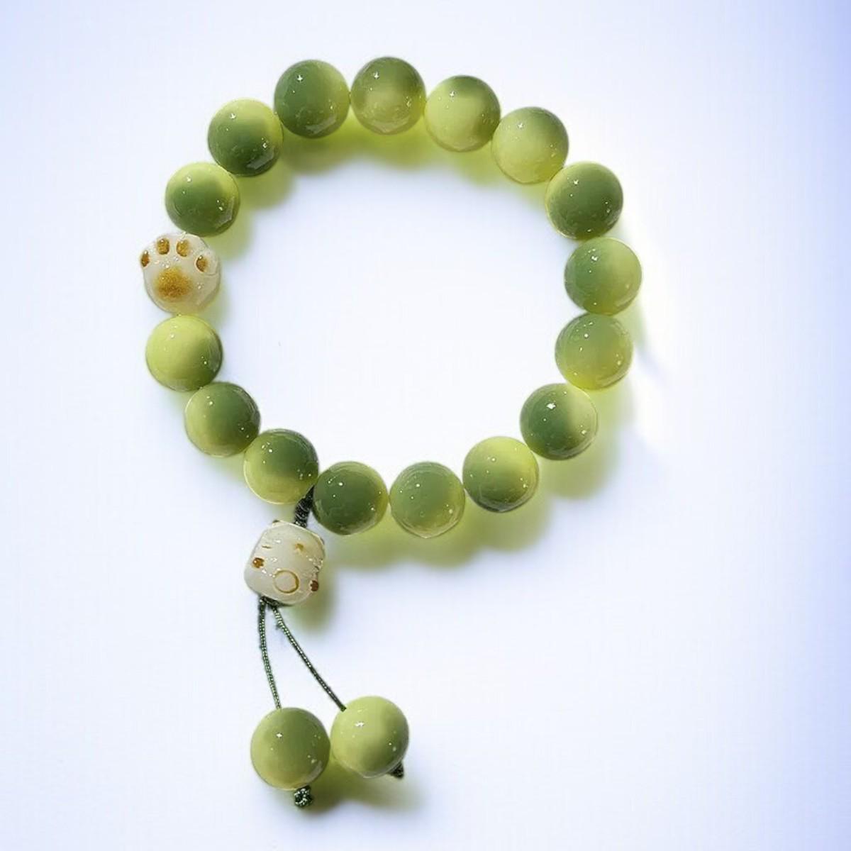 Handmade Gemstone Beaded Bracelets with Gold Plated Charms