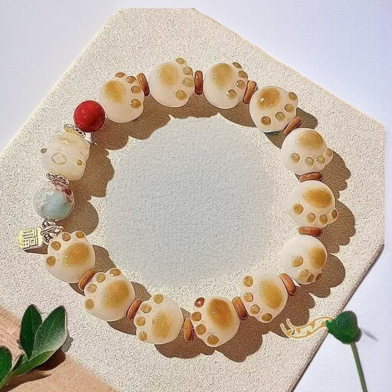 Handmade Gemstone Beaded Bracelets with Gold Plated Charms