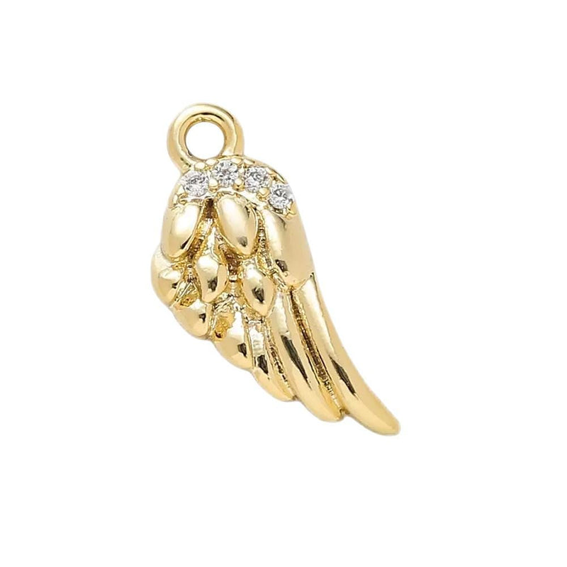 Gold Plated CZ Mini Charms Mix, Celestial Heart Flower Dolphin Footprint