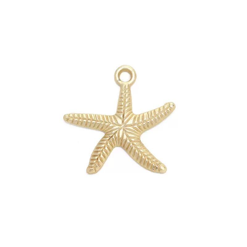 Gold Plated Ocean Charms Mix, Manatee Whale Alligator Shell Starfish