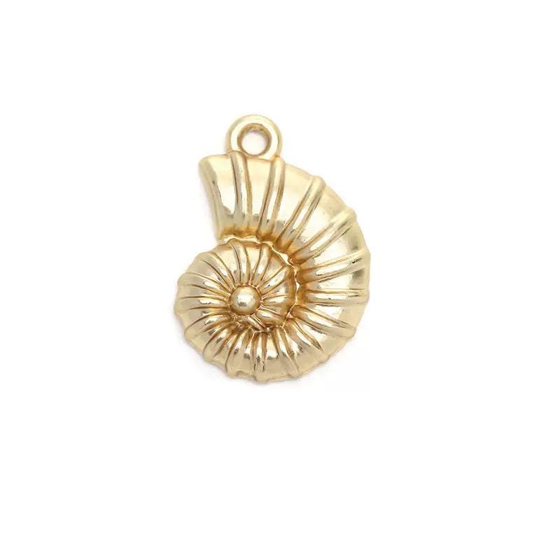 Gold Plated Ocean Charms Mix, Manatee Whale Alligator Shell Starfish