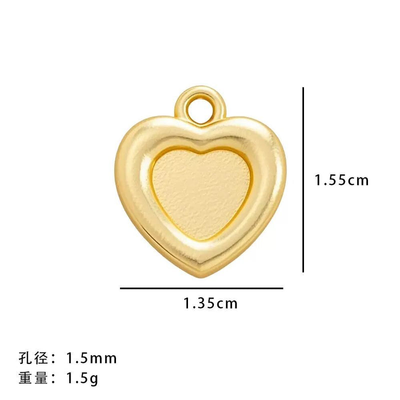 Mini Textured & Puffy Heart Pendants