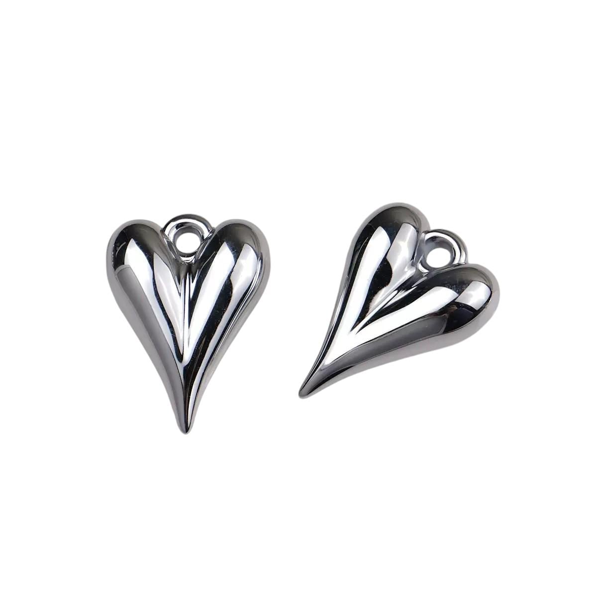 Acrylic Bow & Heart Charms  Puffy Hearts - Ribbon Bows