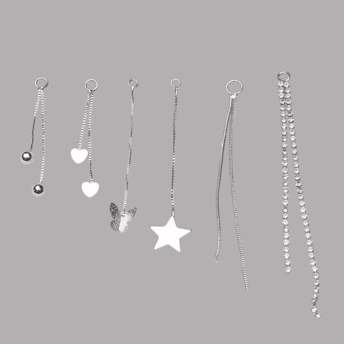 Gold Plated Dangle Chain Charms