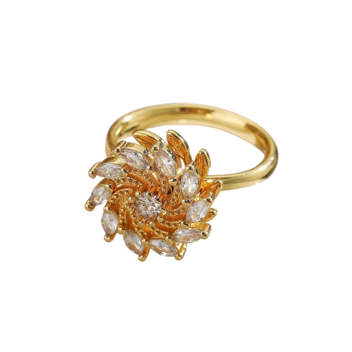 Gold Plated Spinner Rings  Crystal Floral, Heart & Cat Spin Rings