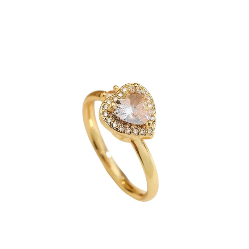 Gold Plated Spinner Rings  Crystal Floral, Heart & Cat Spin Rings
