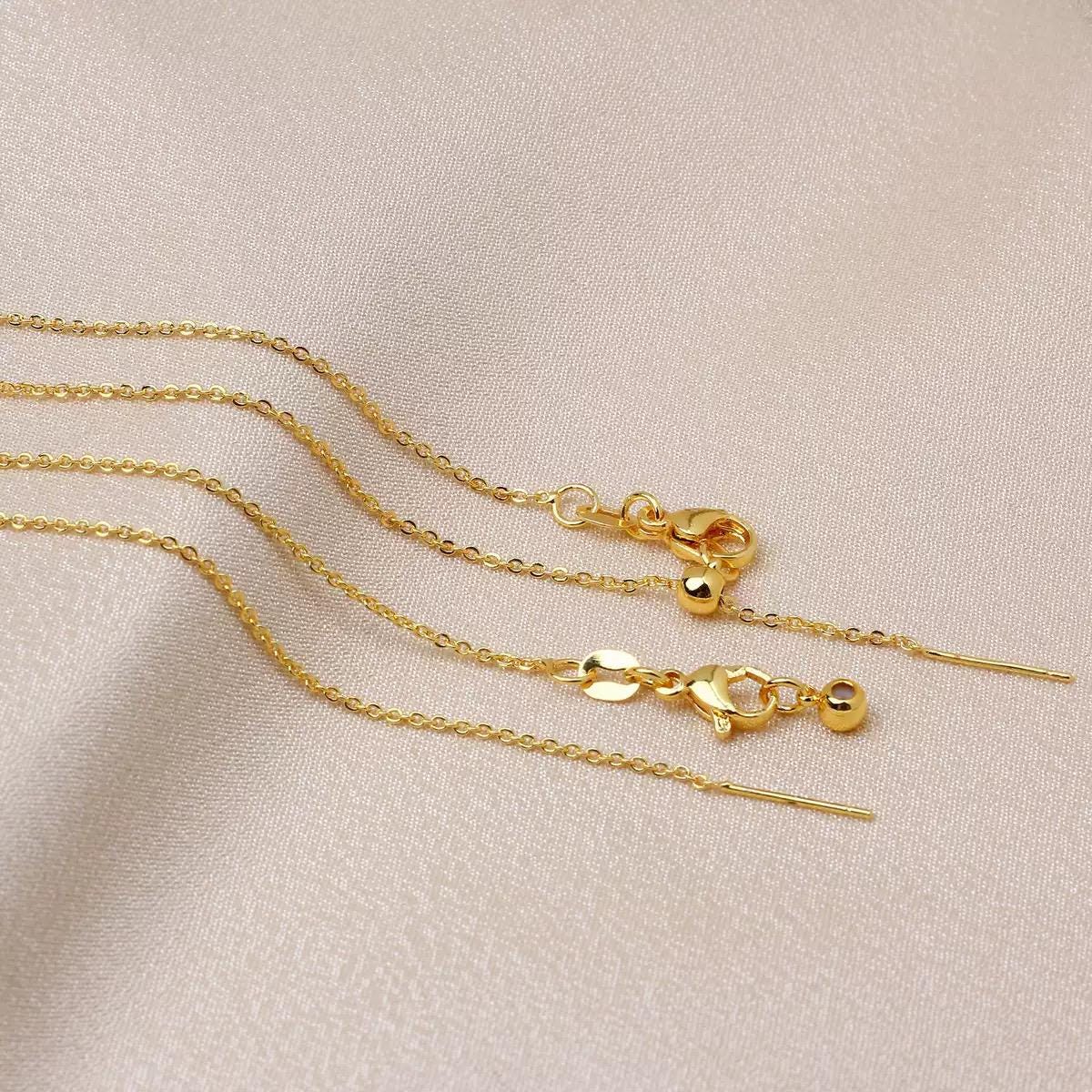 18 Inch Gold Plated 1MM Link Chain Necklace | Lobster Clasp