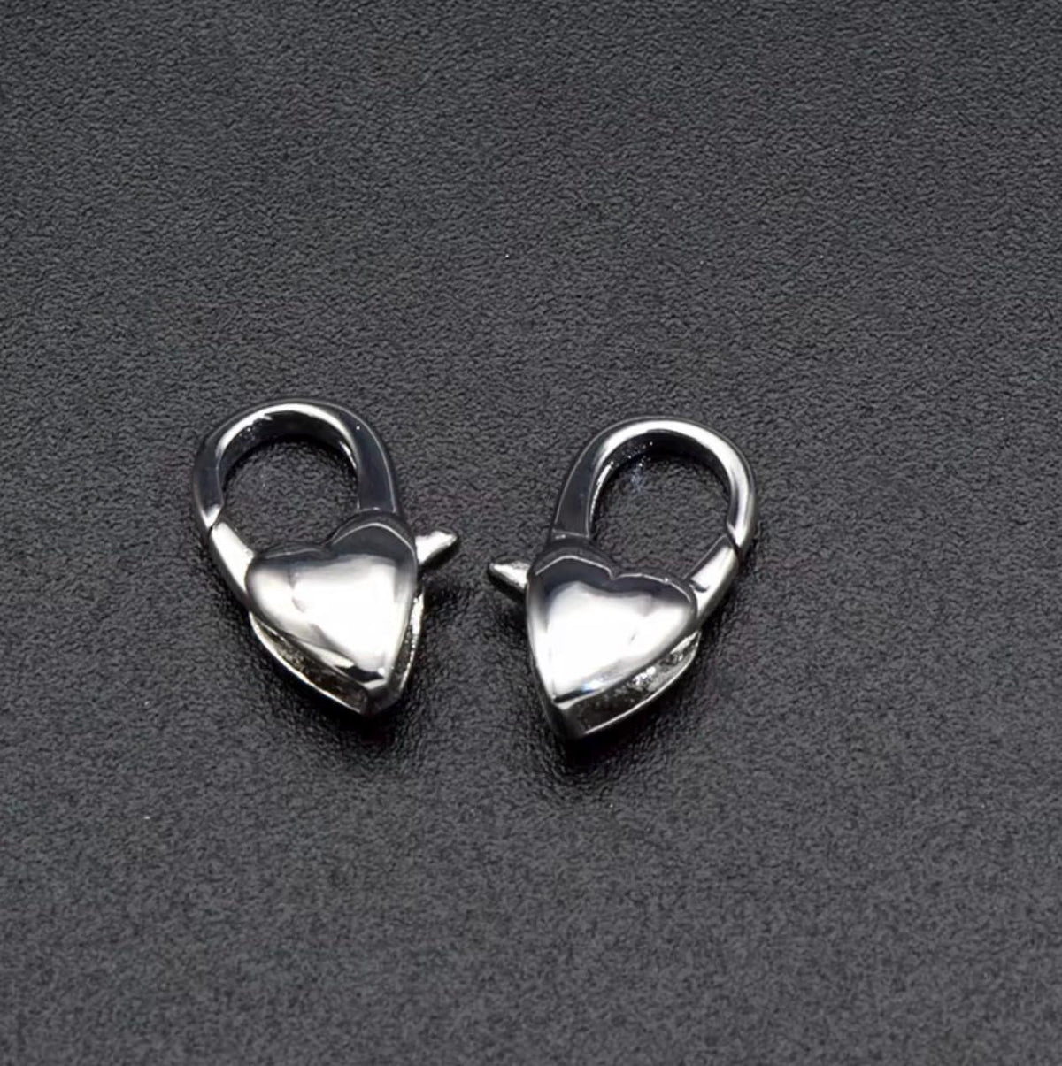 14mm Heart Lobster Clasps, 18K Gold Plated Copper Jewelry Clasps, DIY