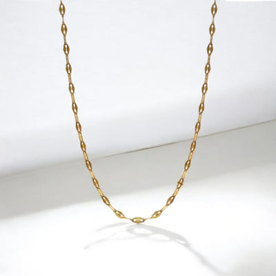 18K Gold Plated Figaro Cut Chain 2.2mm | Stainless Steel Necklace | DIY Jewelry Chain