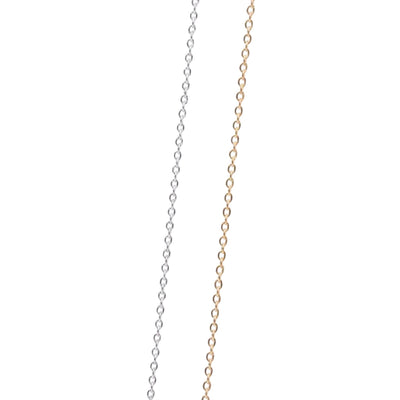 18K Gold Plated Cable Chain Necklace | Dainty Chain for Charms & Layering