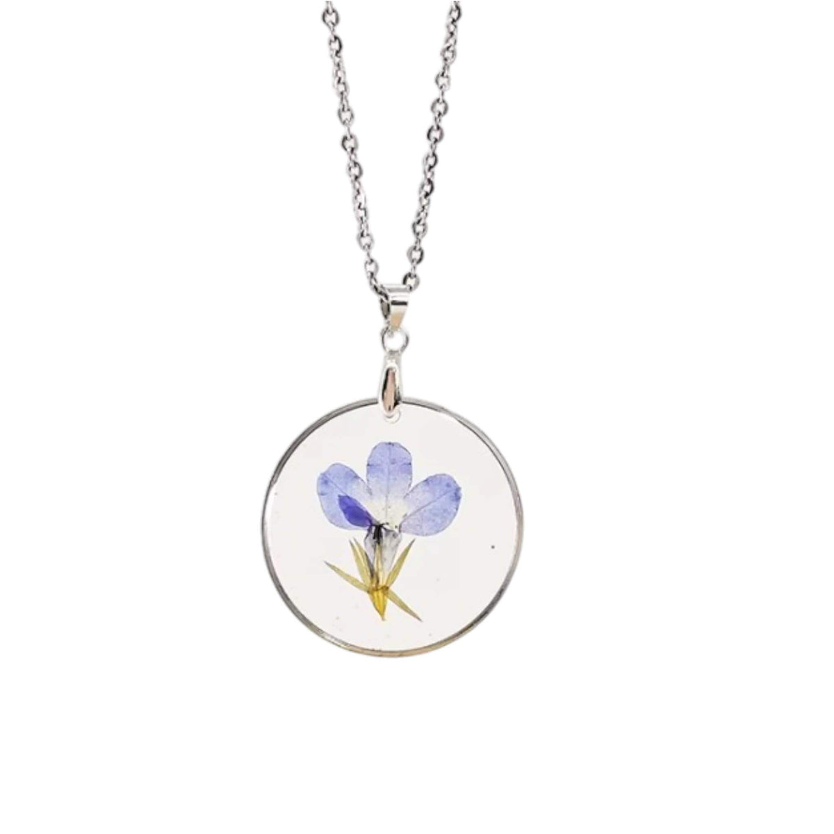 Real Pressed Flower Resin Necklace