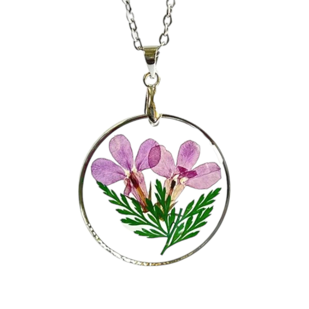 Real Pressed Flower Resin Necklace