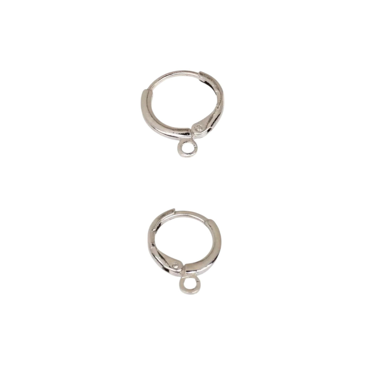 18K Gold Plated Huggie Hoop Earrings with Loop | Charm Connector Hoops DIY